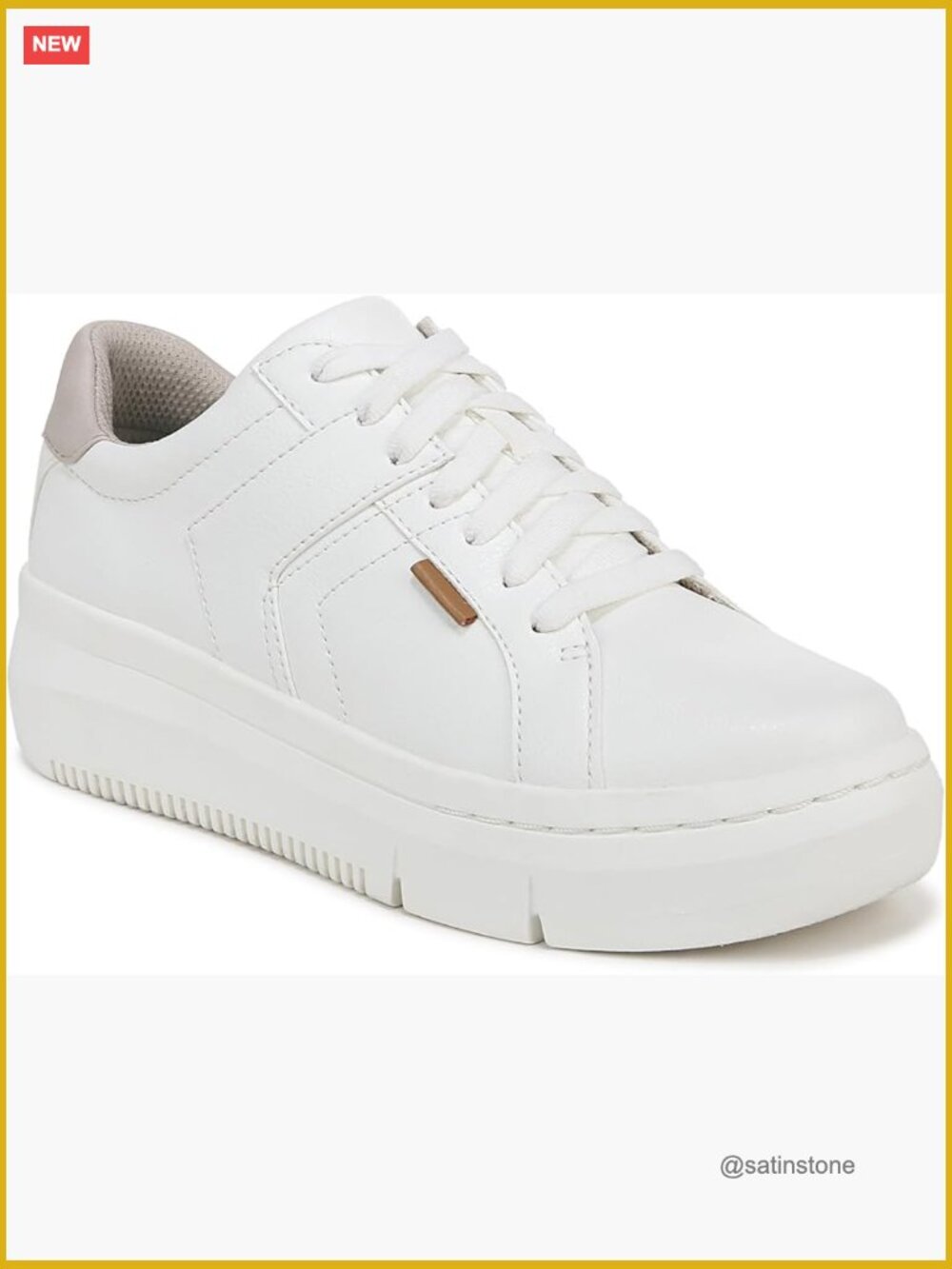 Lace-Up Platform Sneakers with Recycled Materials and Arch Support